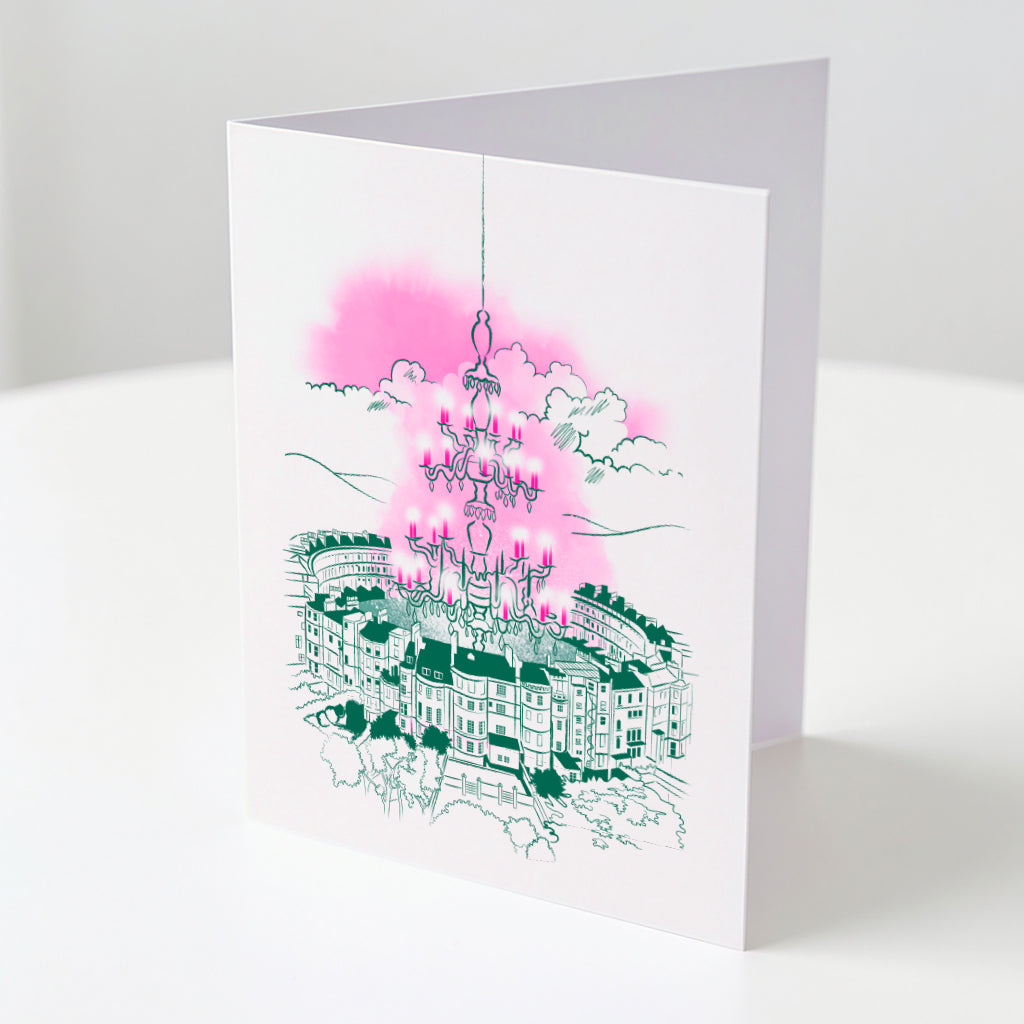 Bath Chandelier Christmas Card