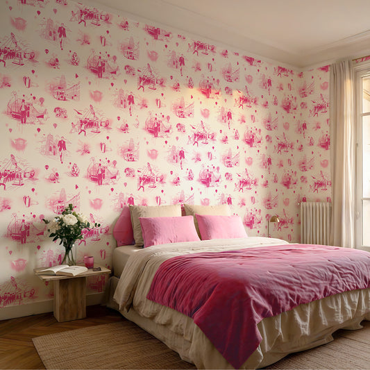 Bristol Icons Wallpaper - Hot Pink