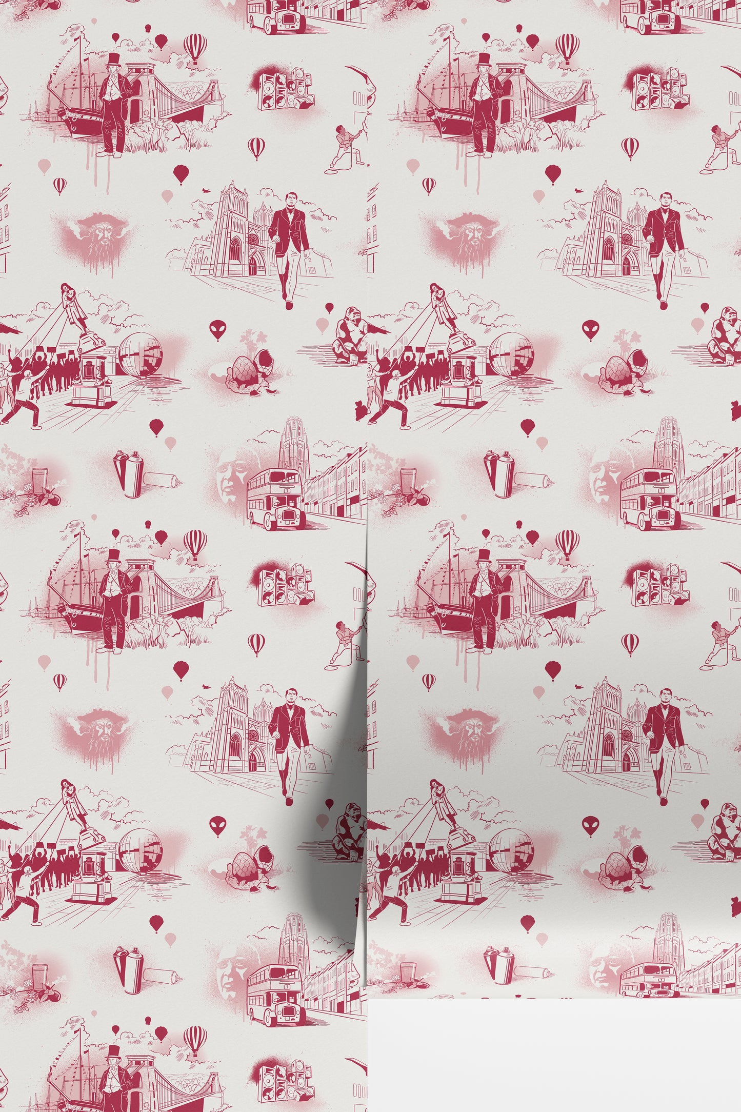 Bristol Icons Wallpaper - Crimson
