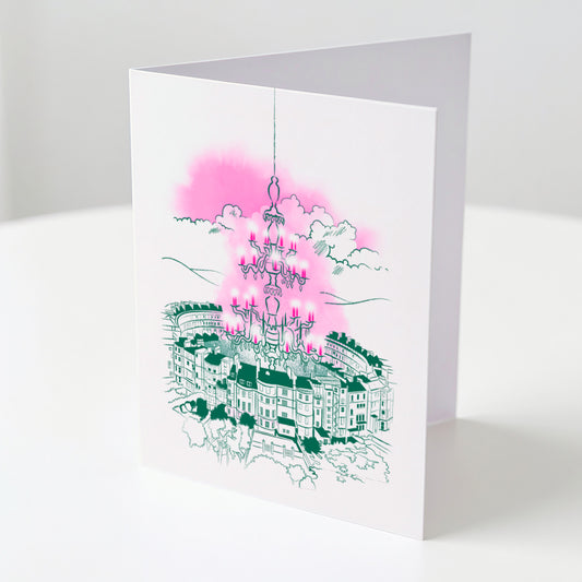 Bath Chandelier Christmas Card