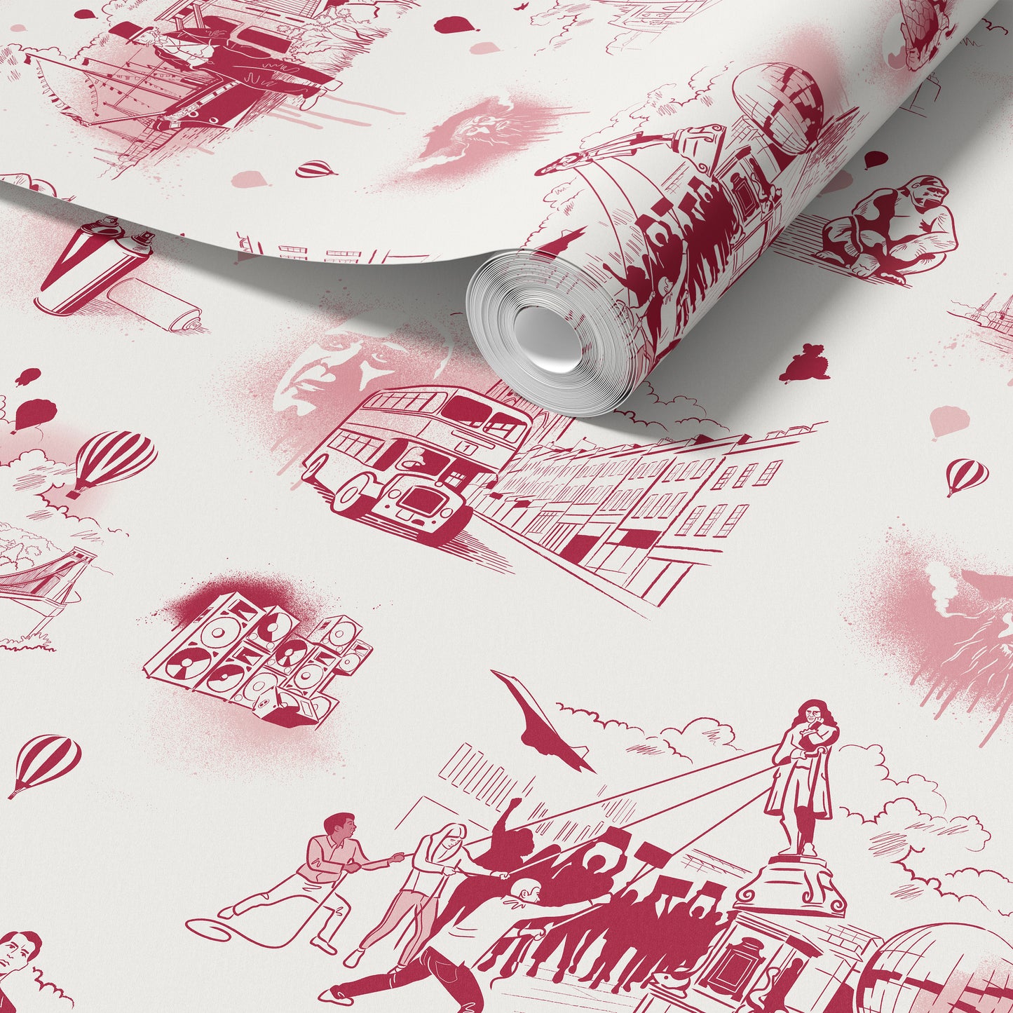 Bristol Icons Wallpaper - Crimson