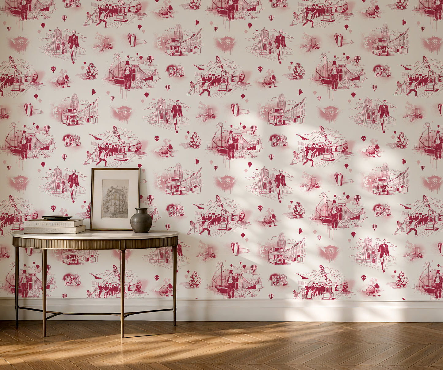 Bristol Icons Wallpaper - Crimson