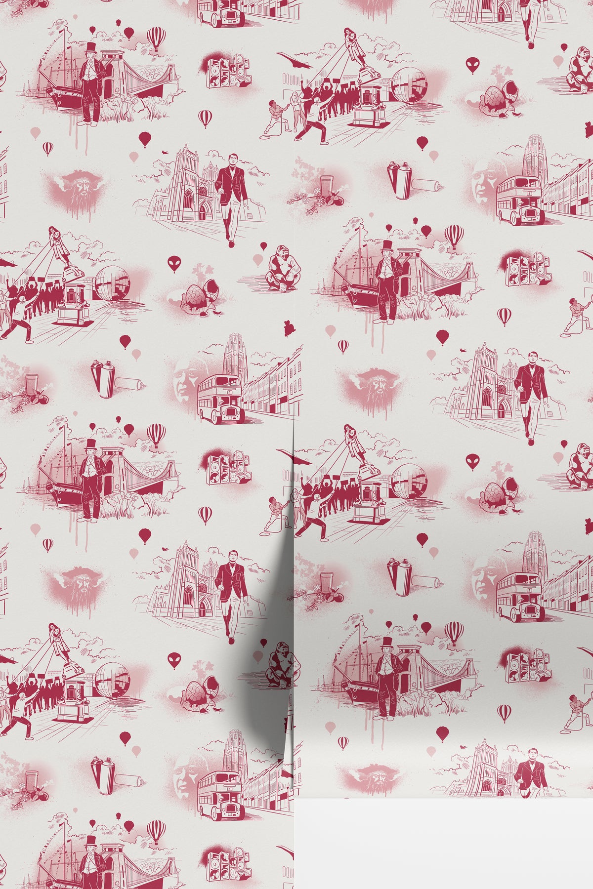 Bristol Icons Wallpaper - Crimson