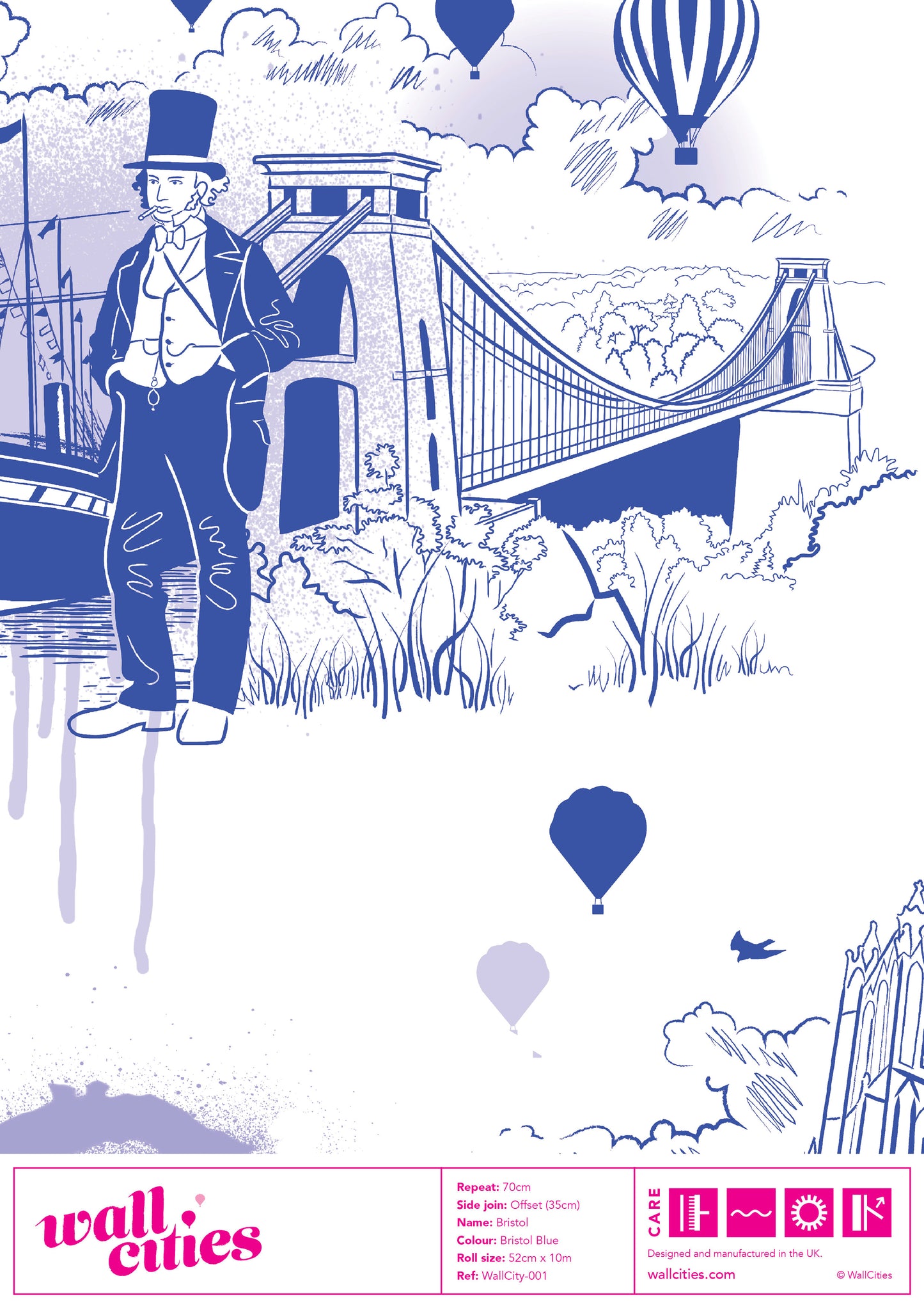 Bristol Icons Wallpaper - Bristol Blue