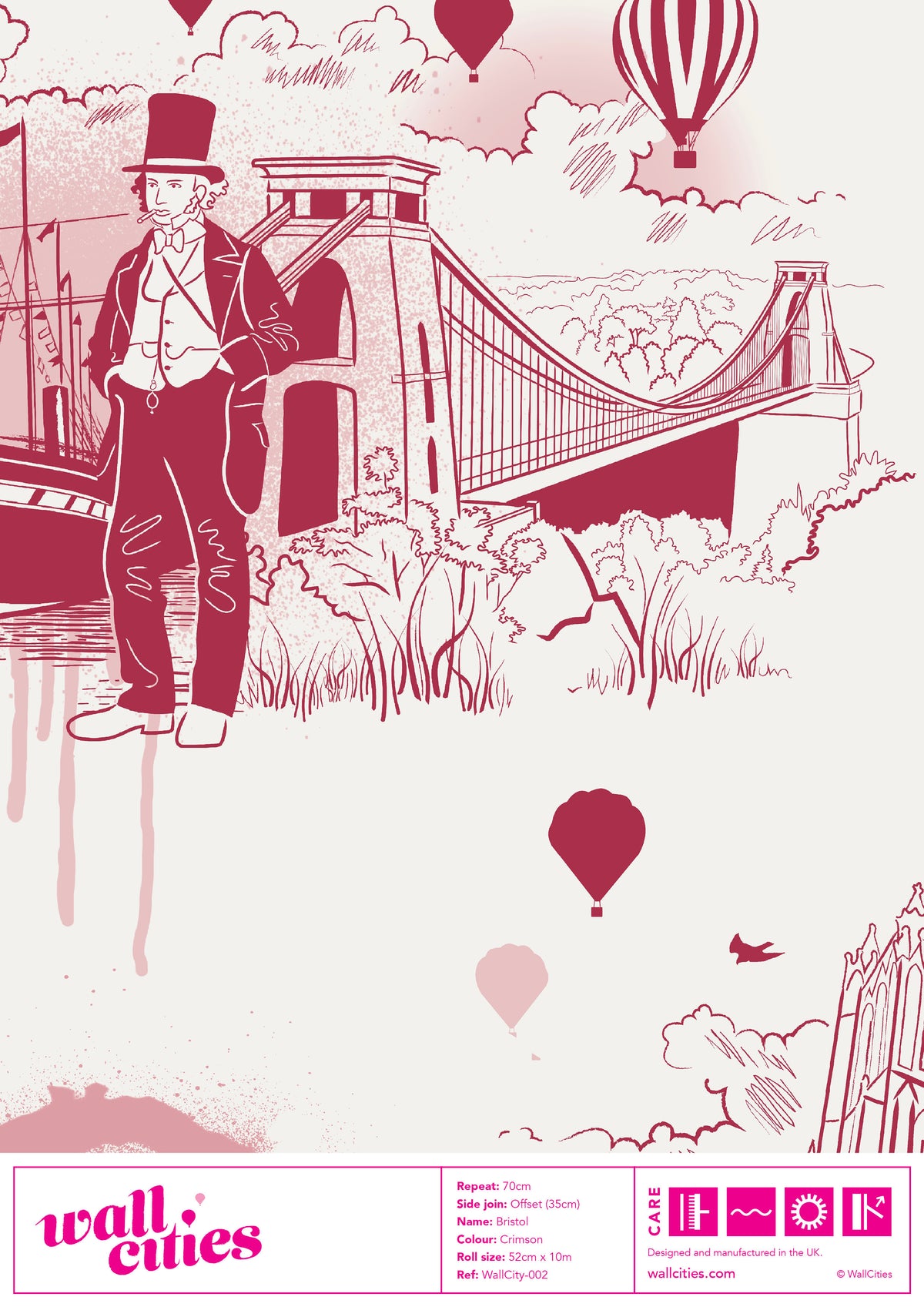Bristol Icons Wallpaper - Crimson